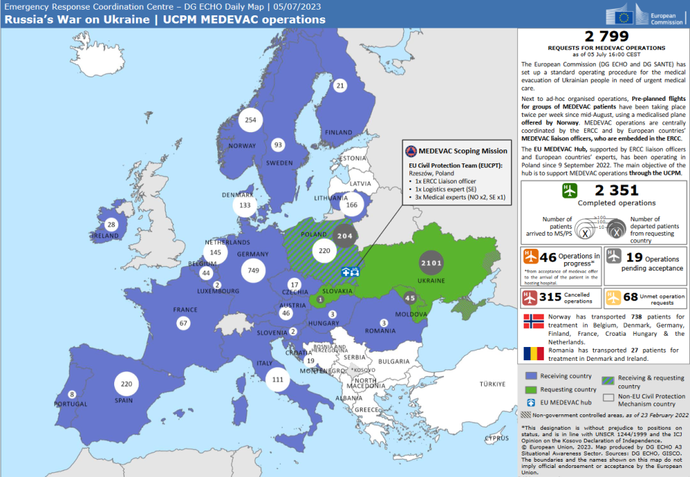 Daily Map UCPM MEDEVAC operations UCP Knowledge Network